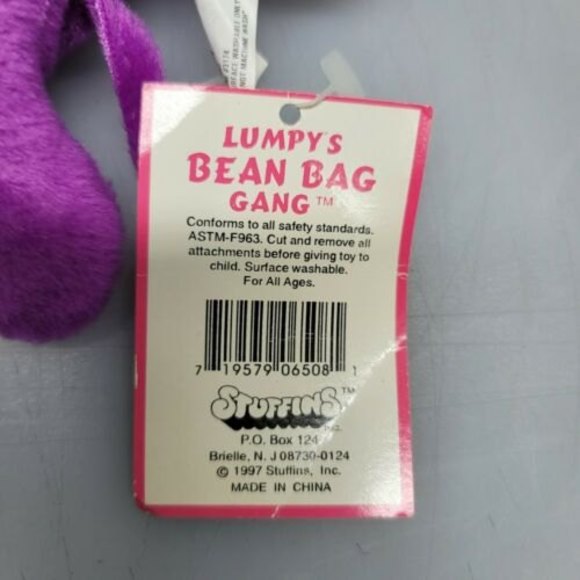 Toys Stuffins Lumpys Bean Bag Gang Purple Passion Pig Stuffed Animal